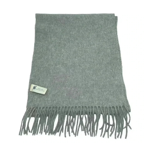 Portolano cashmere grey fringed scarf - Picture 1 of 4